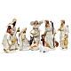 Complete nativity set in resin measuring 32, 10 characters s1