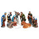 Complete nativity set in resin measuring 24, 10 characters s1