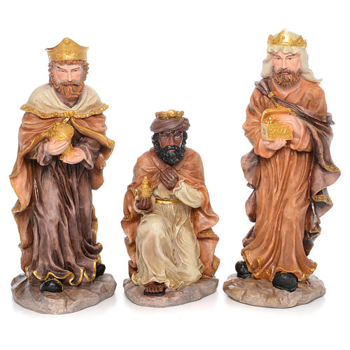 Complete nativity set in resin measuring 55cm, 11 characters 4