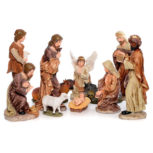 Complete nativity set in resin measuring 50cm 11 figurines 1