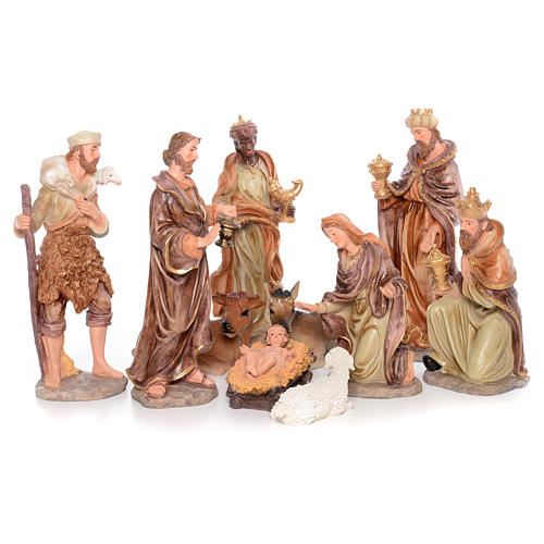 Presepe 11 pz cm 50 resina dipinta 1
