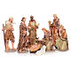 Complete nativity set measuring 50cm 11 figurines in painted resin s1
