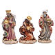 Resin nativity set measuring 20cm, 11 figurines in Wood-like effect s4