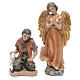 Resin nativity set measuring 20.5cm, 11 figurines with golden finish s3