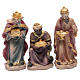 Resin nativity set measuring 20.5cm, 11 figurines with golden finish s4
