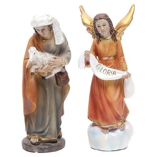 Presepe in resina h. 15 cm  set da 11 pezzi 3