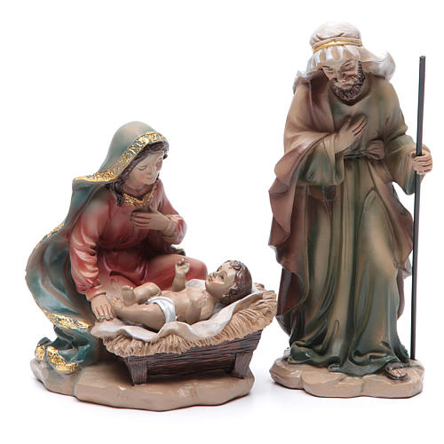 Resin nativity set measuring 21.5cm, 10 figurines 2