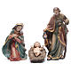 Presepe h. 29 cm in resina set di 11 pezzi decorati s2