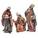Presepe h. 29 cm in resina set di 11 pezzi decorati s4