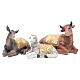 Presepe h. 29 cm in resina set di 11 pezzi decorati s6