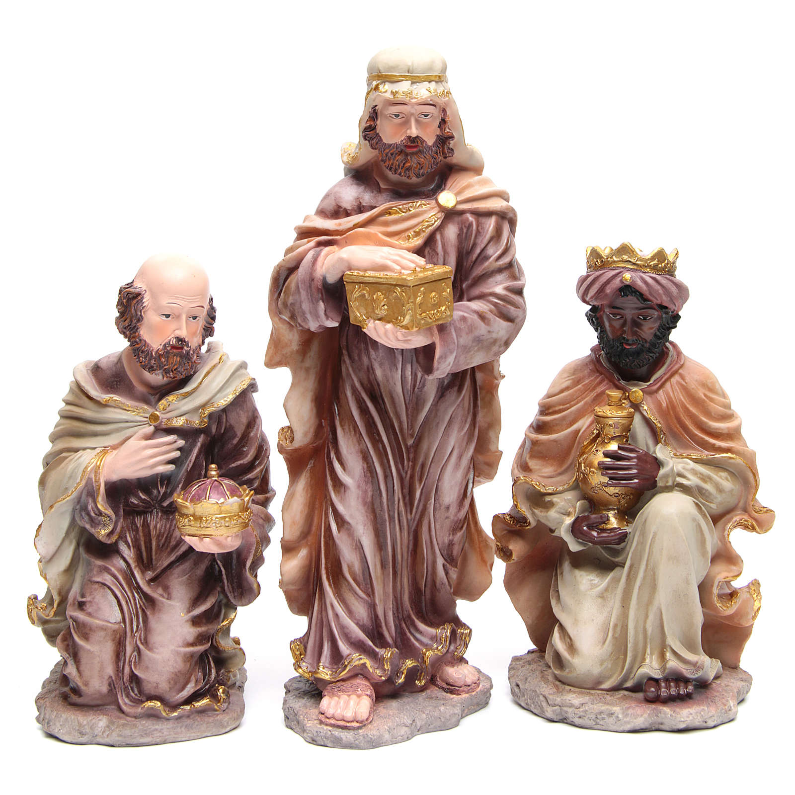 Resin nativity scene with 10 characters 44 cm | online ...