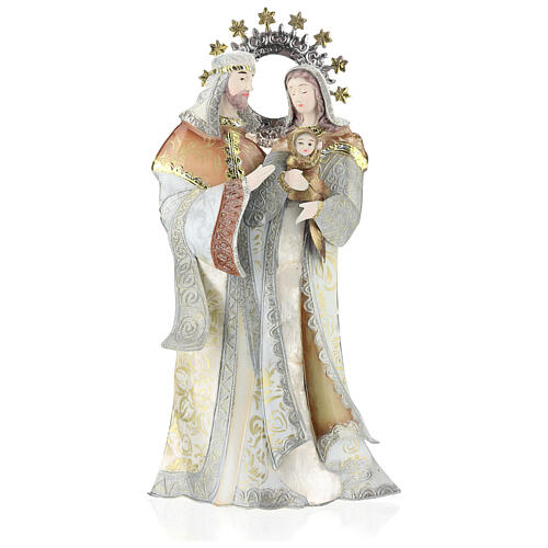 Maryja Józef Jezus stylizowani, szopka z metalu 1