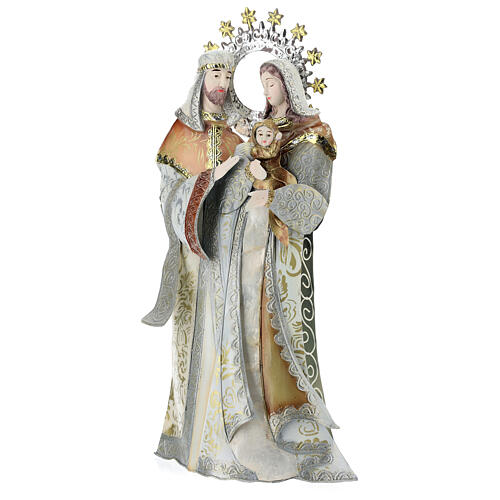 Maryja Józef Jezus stylizowani, szopka z metalu 3