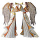 Angeli con tromba set 2 pz stilizzati presepe metallo s1