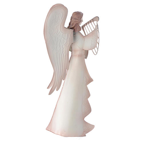 Musician Angels, set of 2 pcs, stylised nativity figurines in metal 5