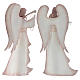 Musician Angels, set of 2 pcs, stylised nativity figurines in metal s4