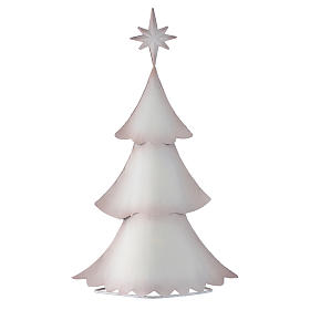 Stylised White Christmas tree in metal