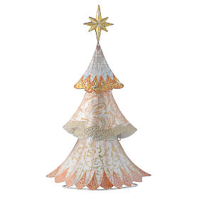 Sapin de Noël blanc stylisé en métal