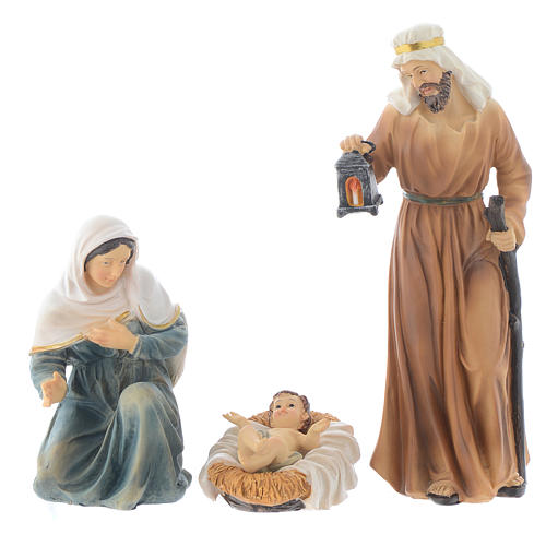 Resin nativity figurines, 8 pieces for a nativity of 20.5cm 2