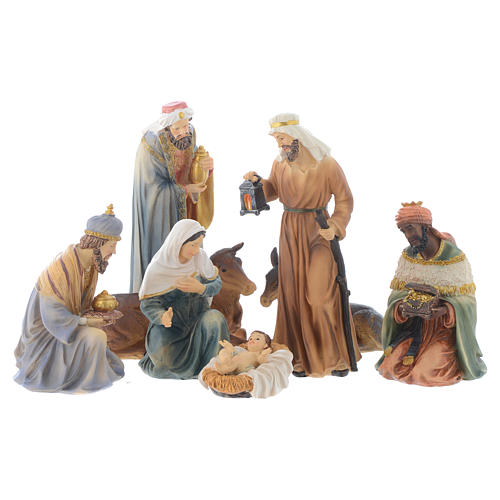 Presepe resina 20,5 cm - 8 statue 1