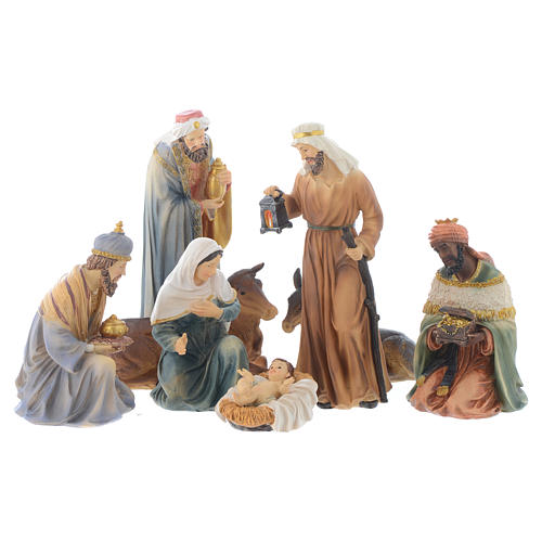 Resin nativity figurines, 8 pieces for a nativity of 20.5cm 1