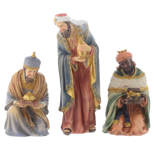 Resin nativity figurines, 8 pieces for a nativity of 20.5cm 4