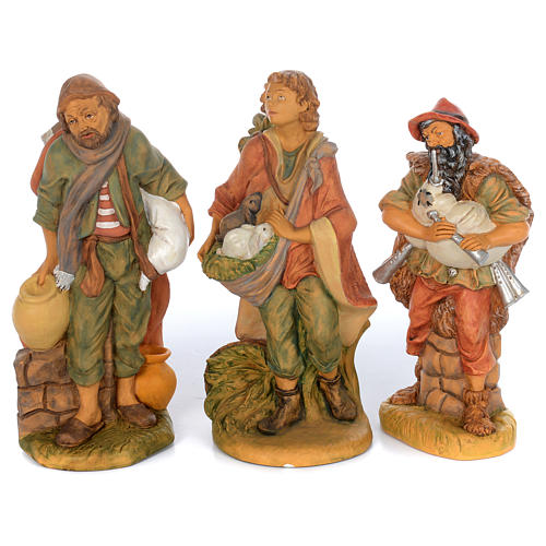 Pastori presepe 10 statue in materiale infrangibile 40 cm 2