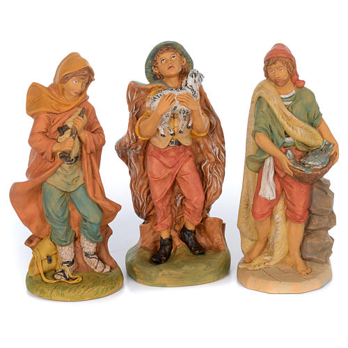 Pastori presepe 10 statue in materiale infrangibile 40 cm 3