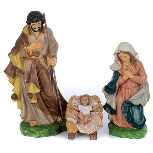 Resin nativity scene set 9 pieces 65 cm 2