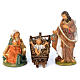 Complete nativity scene with a set of 18 rubber statues sized 40 cm s2