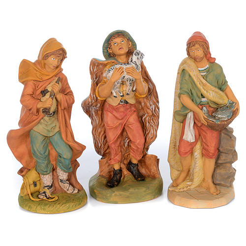 Presepe completo in materiale infrangibile cm 40 - 18 statue 6