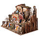 Burg für Krippe mit Licht, Krippenfiguren und 5 bewegliche Figuren 60x80x50cm s3