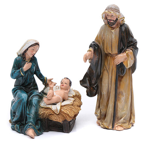 Resin nativity scene set of 12 pieces sized 20 cm  2