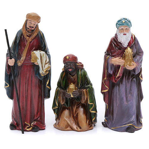 Resin nativity scene set of 12 pieces sized 20 cm  3