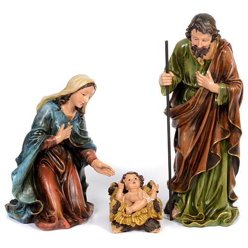 Resin nativity scene set of 11 pieces 61 cm   2