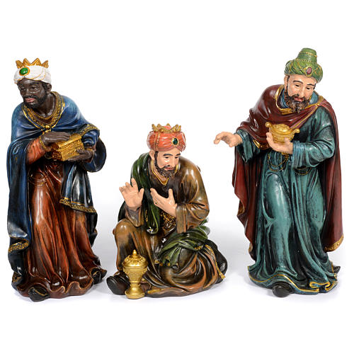 Resin nativity scene set of 11 pieces 61 cm   3