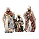 Country style nativity scene with 6 pieces in resin and gauze 45 cm s3