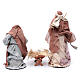 Country style nativity scene with 6 pieces in resin and gauze 45 cm s4