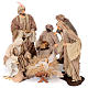 Presepe natural set 6 pz resina 50 cm s1