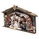 Resin nativity scene setting in hut with frame 35 cm s2