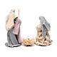 Nativity scene set of 6 pieces in resin sized 20 cm country style s3