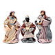 Nativity scene set of 6 pieces in resin sized 20 cm country style s4