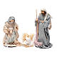 Presepe set 6 pz garza stile country e resina 20 cm s2