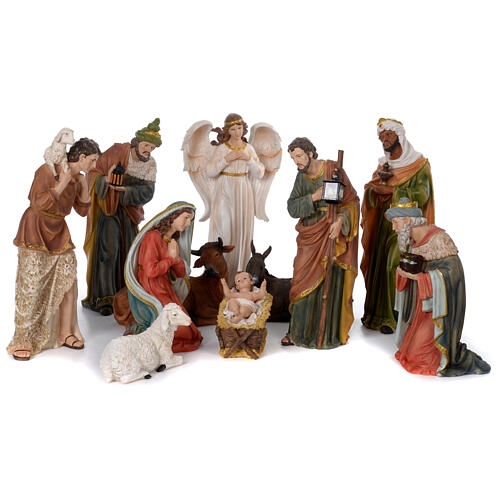 Nativity scene in resin 60 cm with 11 pieces 1