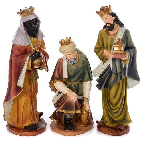 Nativity Scene 61 cm, painted resin, 11 figurines 4
