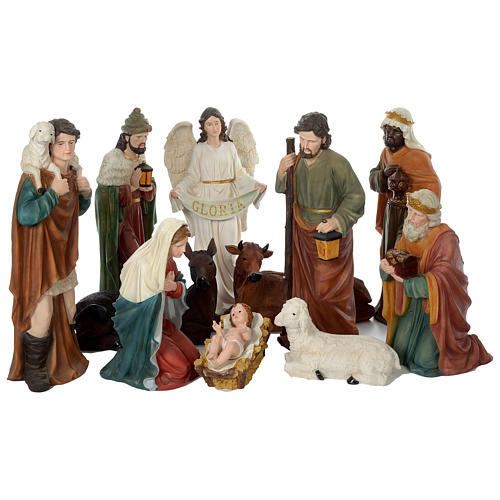 Nativity scene in resin 80 cm with 11 pieces 1