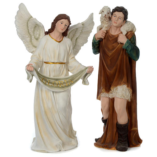 Nativity scene 100 cm in painted resin 11 pieces 4