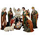 Nativity scene 100 cm in painted resin 11 pieces s1