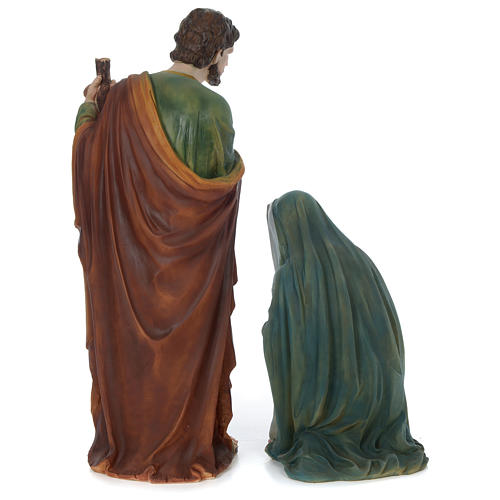 39" Nativity Scene painted resin figurines, 11 pieces 9