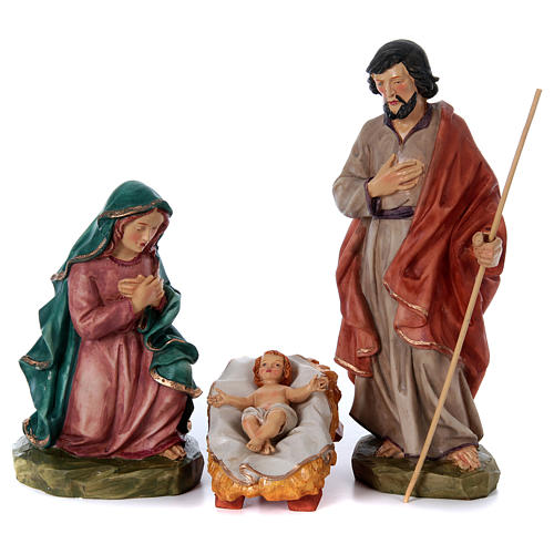 Nativity 10pcs painted resin 45 cm 2